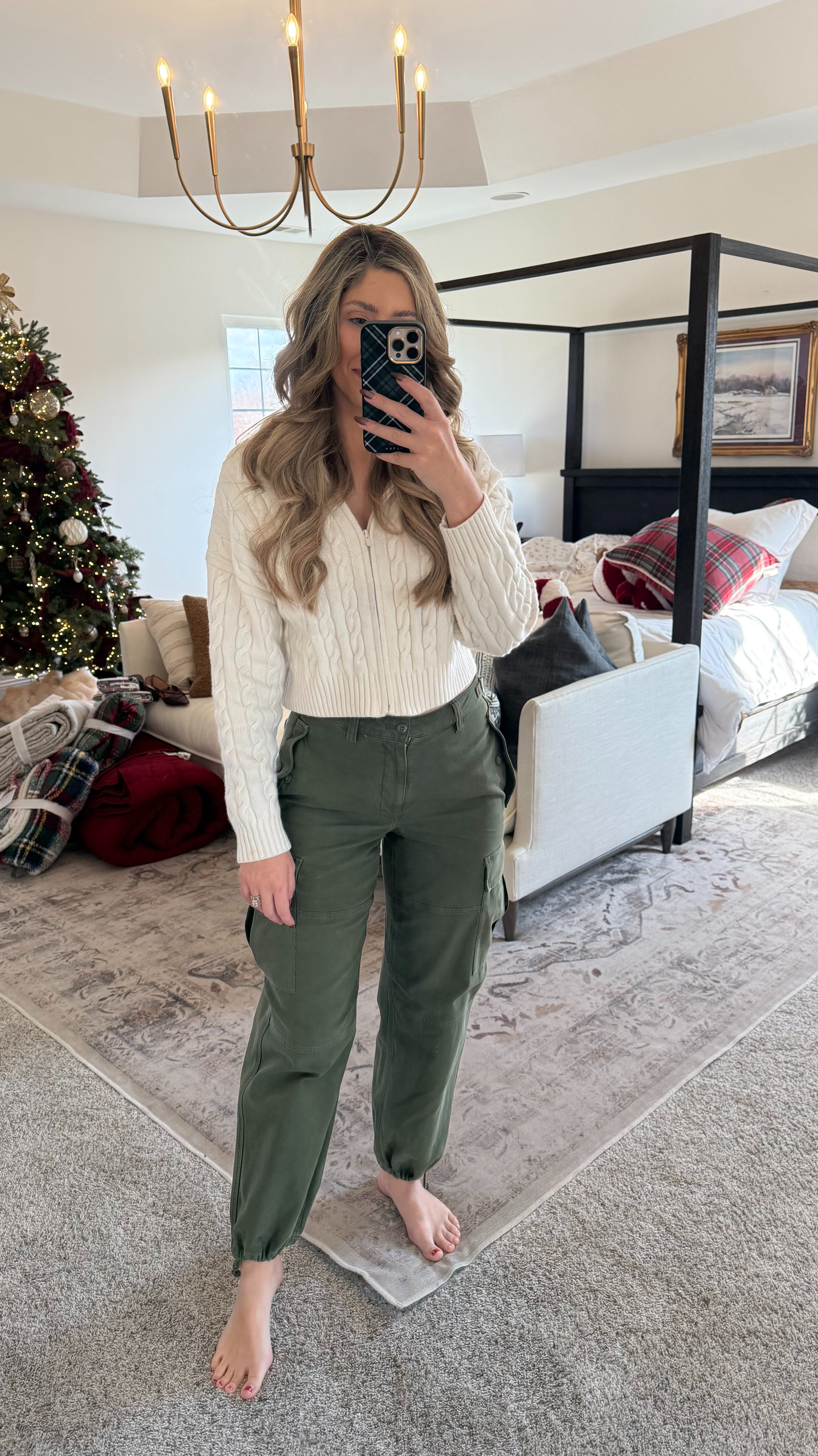 Casual OOTD--pants & top on sale for an extended cyber weekend deals!✨🎁

aritzia, aritzia sale, sale alert, sale, cargo pants, green cargo pants, cargo denim, cableknit sweater jacket, cableknit sweater, tarte, saie, Samantha Bauchmann 

 #LTKSeasonal #LTKSaleAlert #LTKFindsUnder100