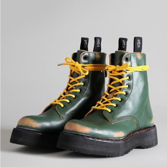 R13 Stack Boot - Hunter Green Remove. Size 10 IT 40 | Poshmark