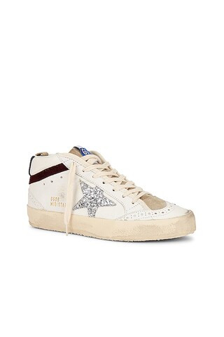 Mid Star Sneaker in White, Silver, Wine, & Medieval Blue | Revolve Clothing (Global)