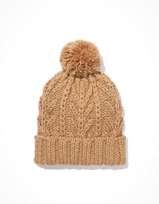 AE Cable Pom Beanie | American Eagle Outfitters (US & CA)