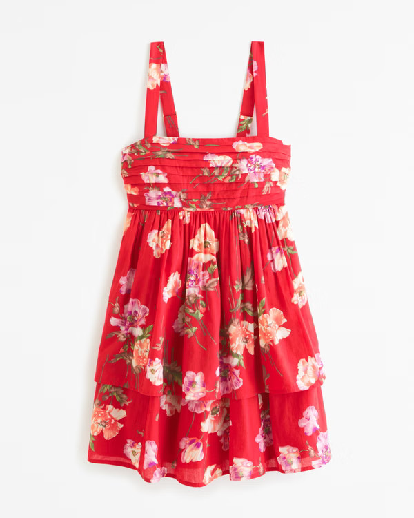 Women's Emerson Tiered Mini Dress | Women's Clearance | Abercrombie.com | Abercrombie & Fitch (US)