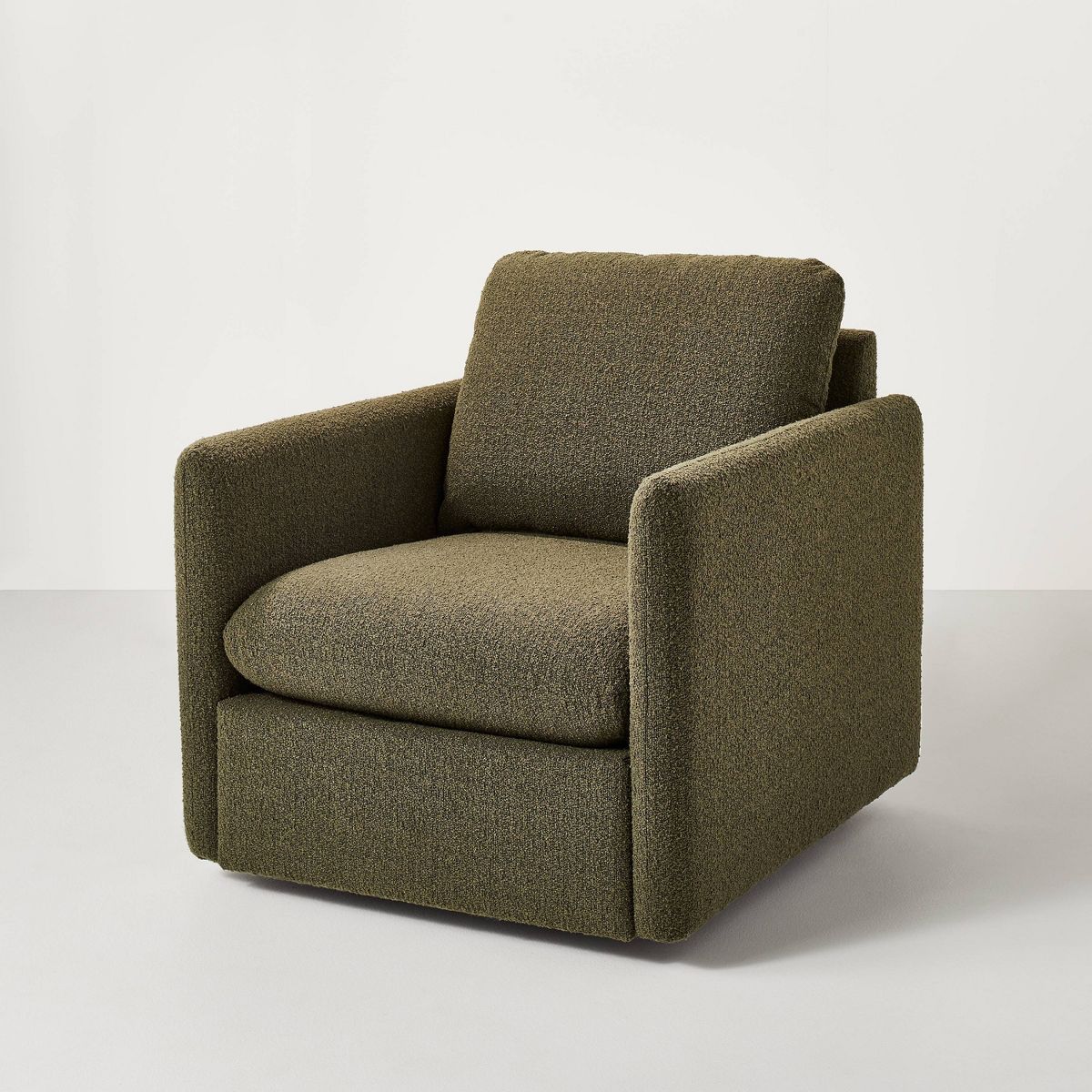 Boucle Upholstered Swivel Arm Chair - Hearth & Hand™ with Magnolia | Target