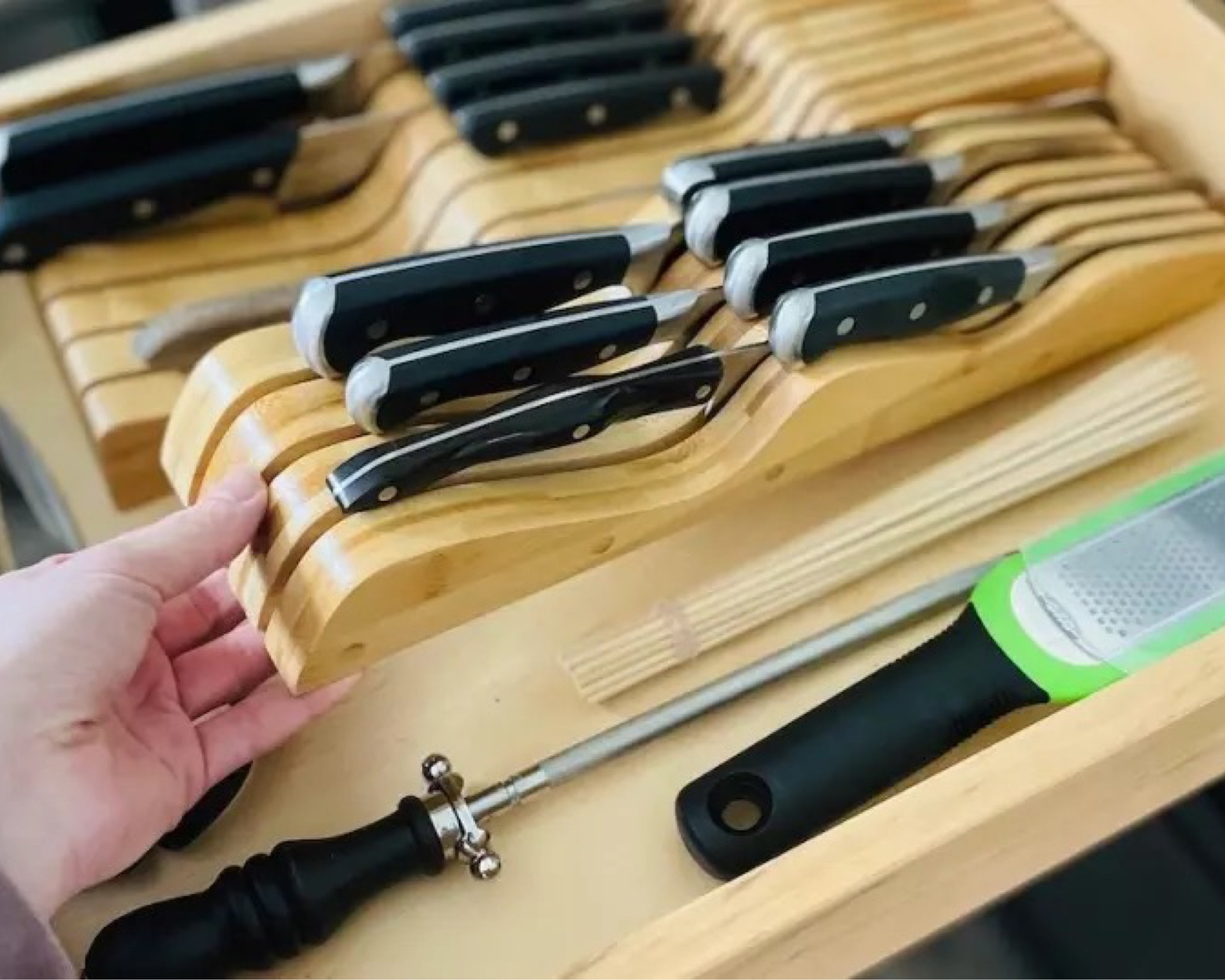 Easily organize all your kitchen knives with this innovative drawer organizer under $20!

#LTKhome #LTKunder50 #LTKFind