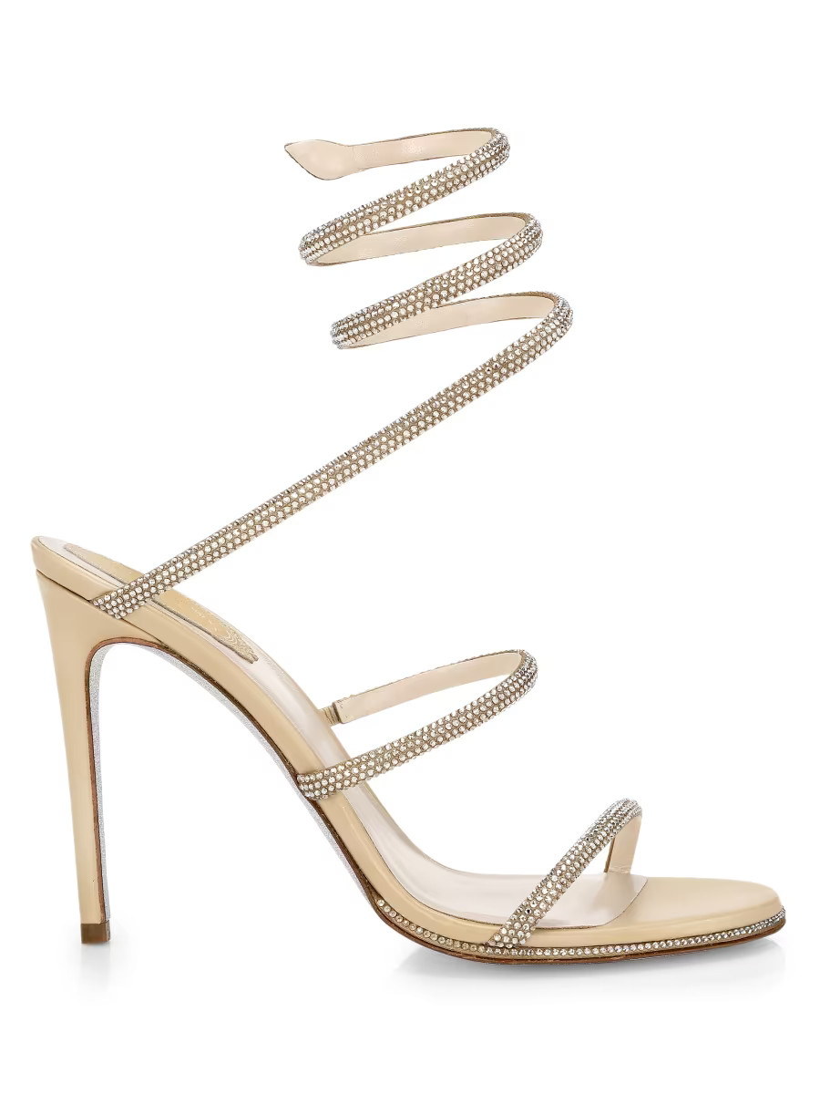 Rene Caovilla Cleo Crystal-Embellished Wrap Sandals | Saks Fifth Avenue