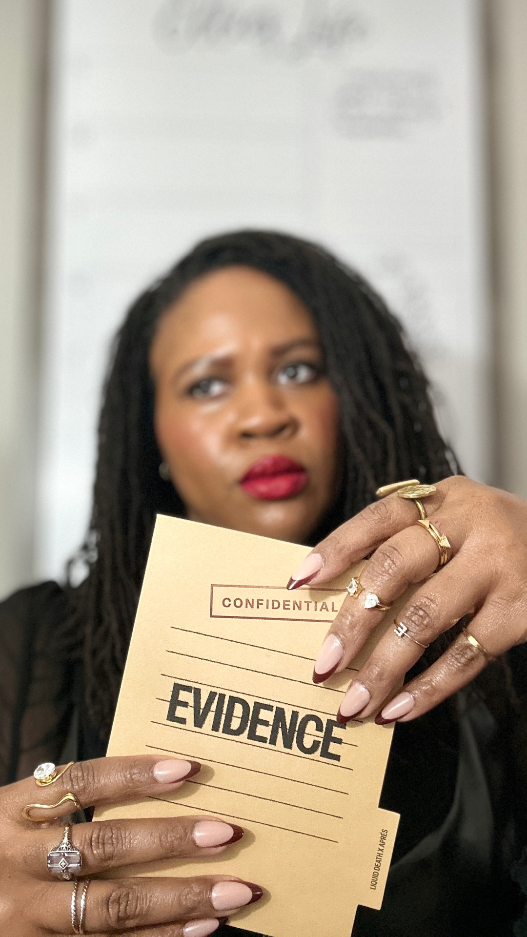 Don’t worry ladies 😏 I’m on the case! The new Après x Liquid Death soft gel press on nails are now available at ApresNails.com. As for the final fit, details are below! 

🛍️ OUTFIT DETAILS
- This exact burgundy trench coat is sold out in plus sizes. I linked to it anyway and to some alternatives. I’m wearing a size 24. 

- The black mesh top is from Torrid in a size 2. 

- I linked to some amazing alternatives of the black faux leather pleated skirt. Torrid has been showing out! 

- I linked to an amazing alternative for the faux leather bustier bodysuit. I would get a 3XL.

- The black kitten heel boots? You already know! They’re from ELOQUII in a size 12. 

- The gold jewelry is from all over. I’ve linked to some alternatives. 

#LTKselfcare #LTKgrwm #LTKBeauty