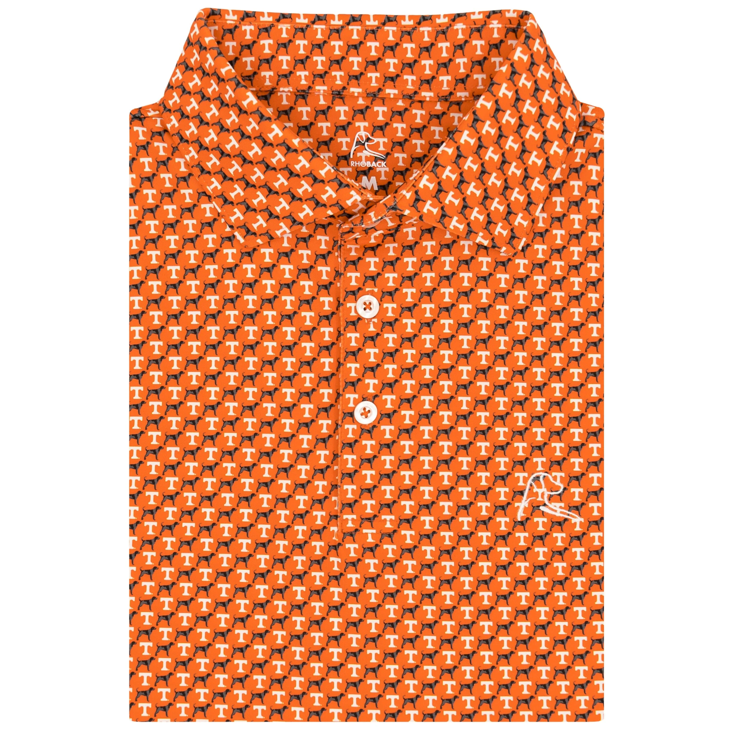 The Tennessee Smokey® Collegiate Polo - Horizon Orange/White | Rhoback | RHOBACK