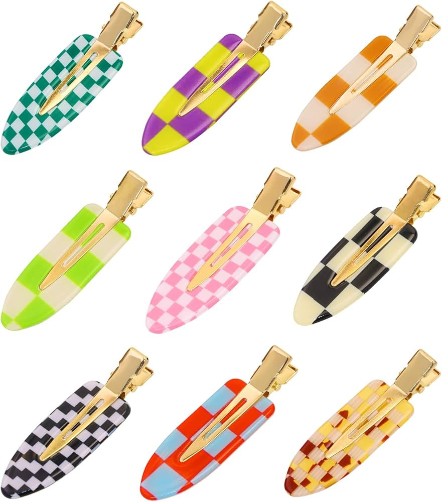 Mini Skater 9Pcs No Bend Hair Clips 2.36" Bang Seamless Hairpin No Crease Curl Pin Clip Duckbill ... | Amazon (US)