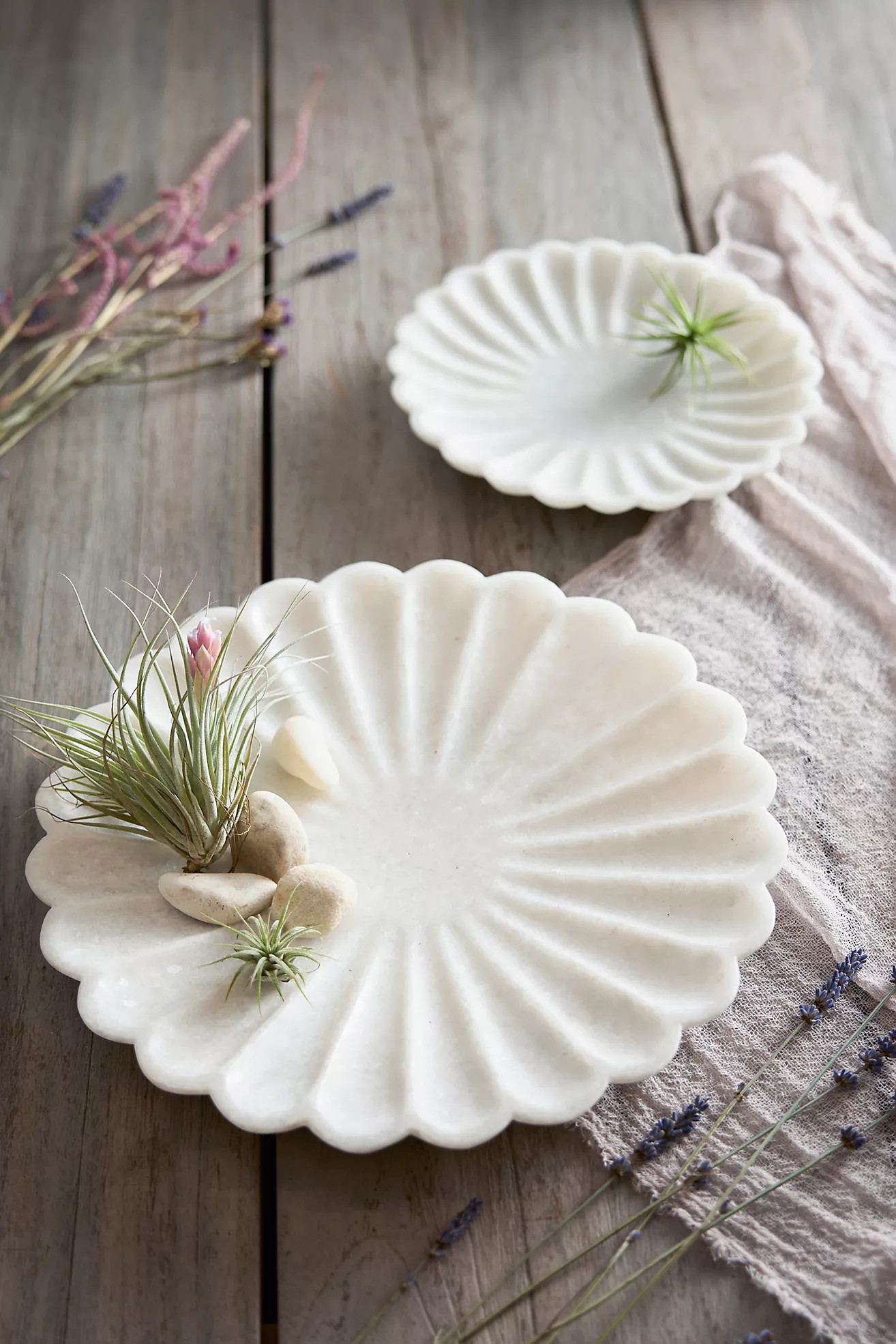 Scalloped Edge Marble Tray | Terrain