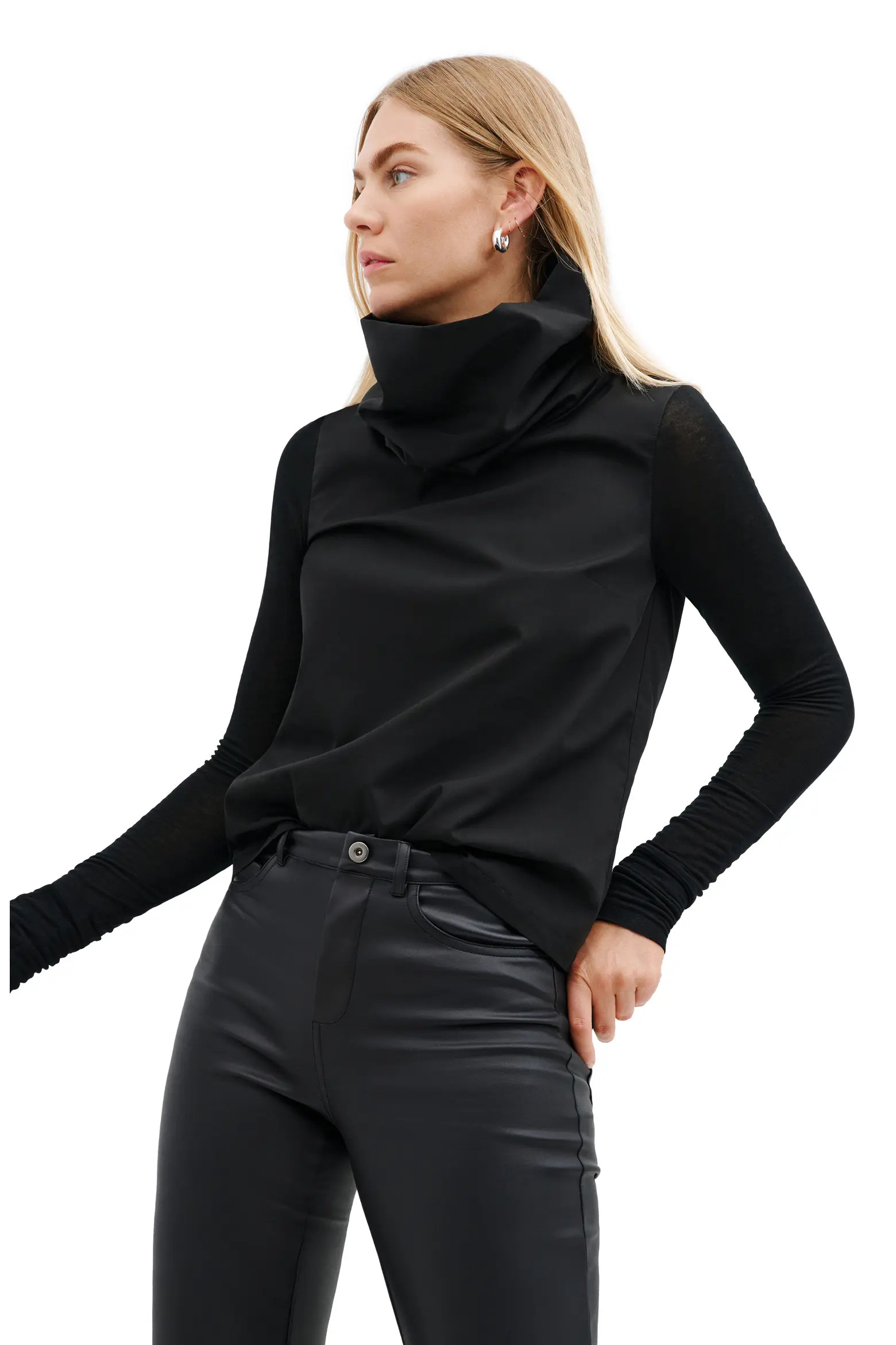 Marcella Atlantic Turtleneck Mixed Media Top (Women) | Nordstrom | Nordstrom