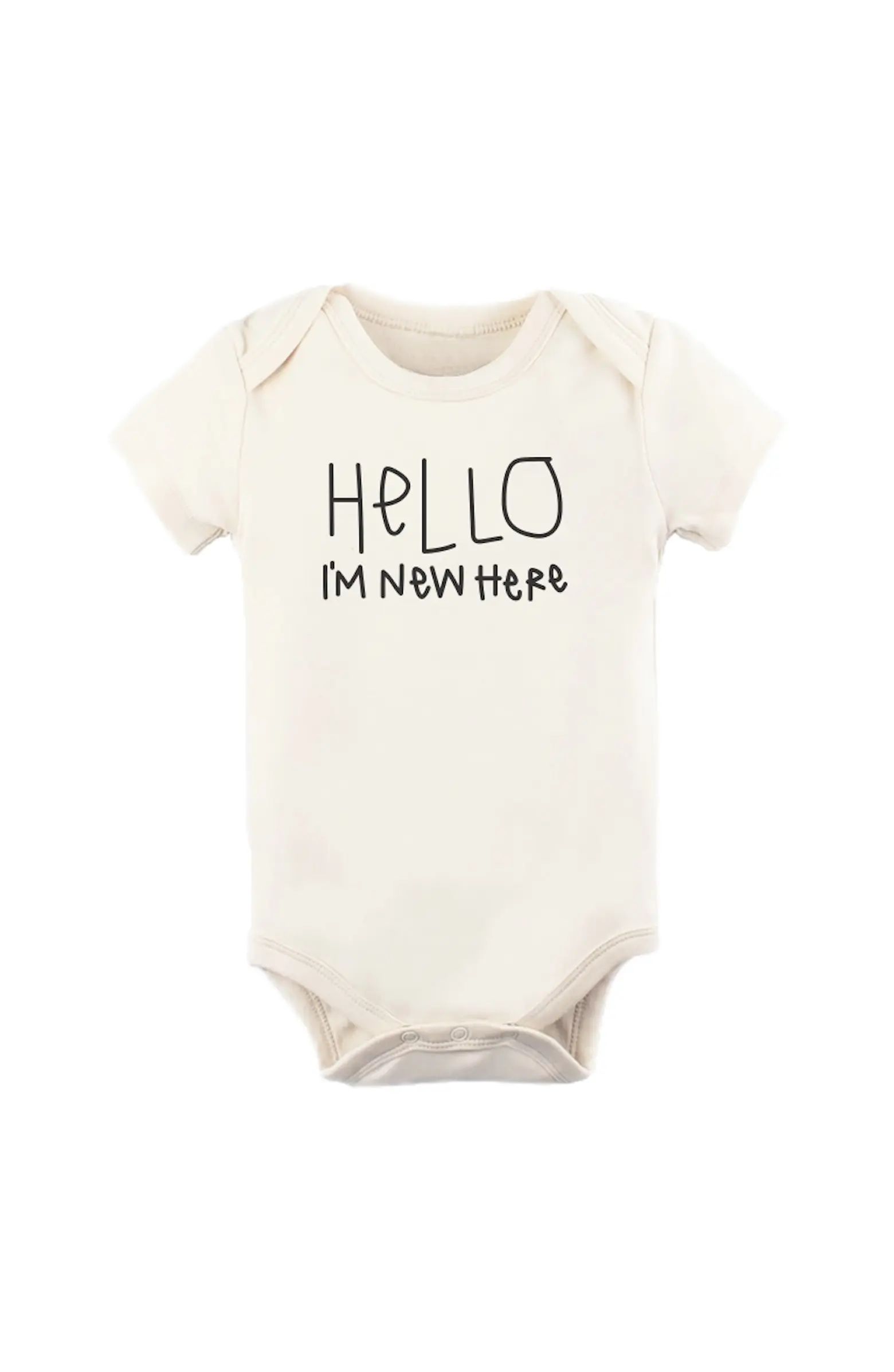 Hello, I'm New Here Organic Cotton Bodysuit | Nordstrom