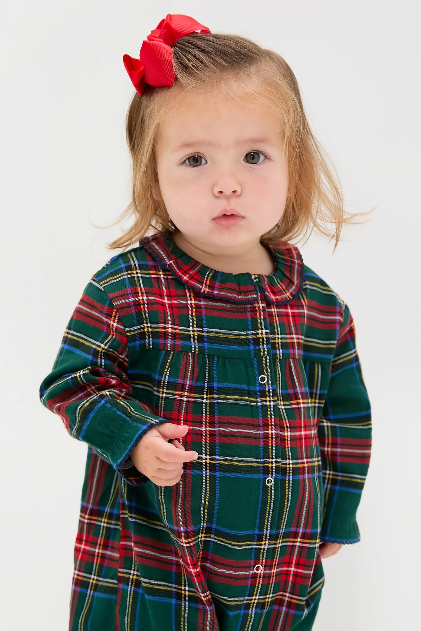 Infant Brushed Twill Madeline Romper | Tuckernuck (US)