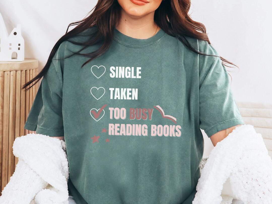Comfort Colors Tee® Bookworm Valentines Shirt Book Lover - Etsy | Etsy (US)