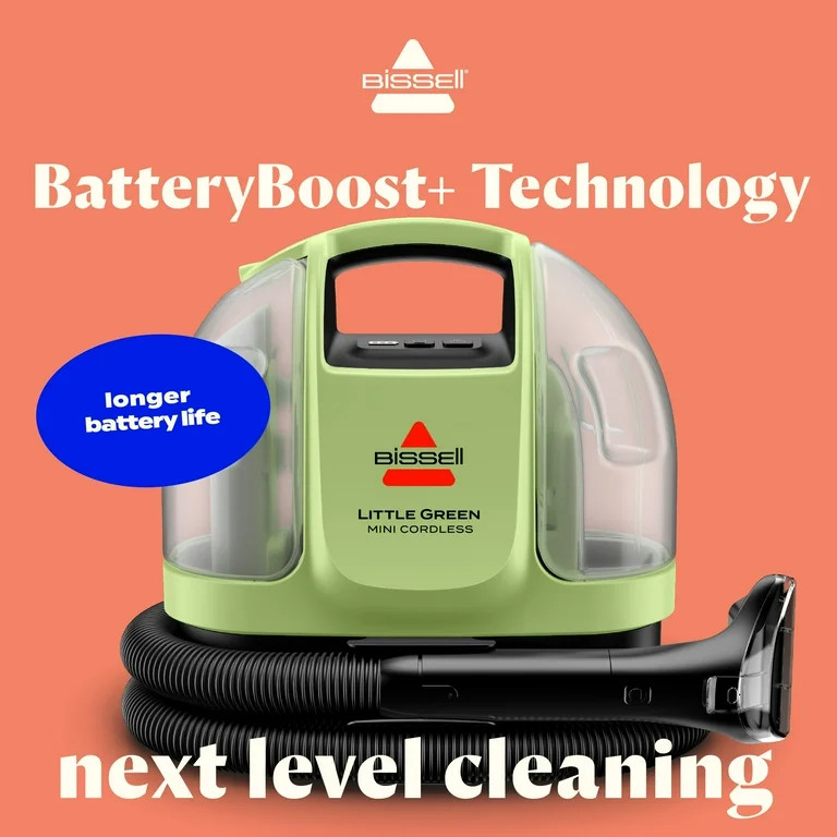 BISSELL Little Green Mini Cordless Portable Carpet and Upholstery Deep Cleaner, Car/Auto Detailer... | Walmart (US)