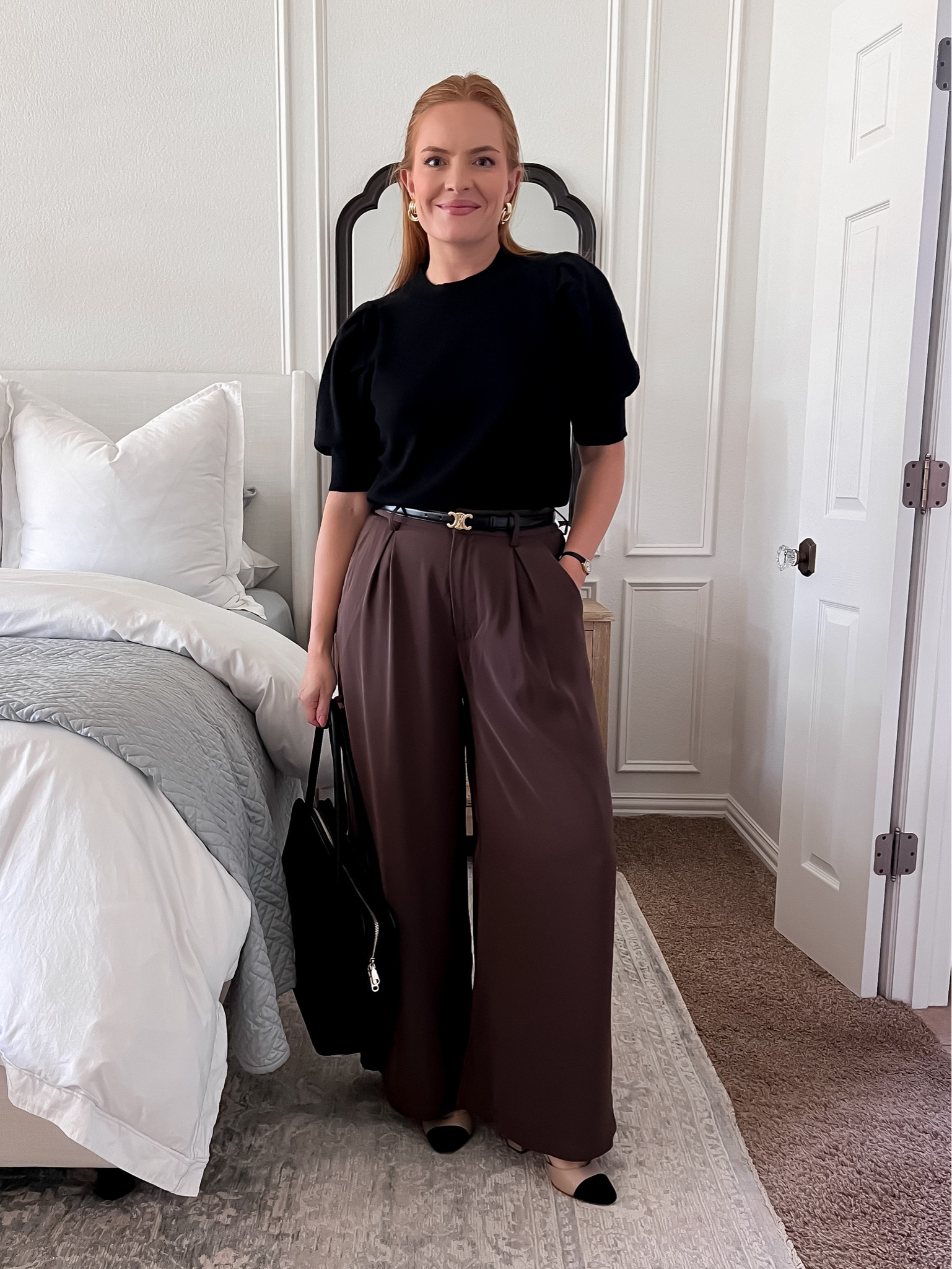 Amazon work pants that are perfect for the fall🍂 I went with a medium in the pants, but they do have an elastic waist at the back! I love this deeper brown color for the fall🤎

#LTKSeasonal #LTKStyleTip #LTKWorkwear