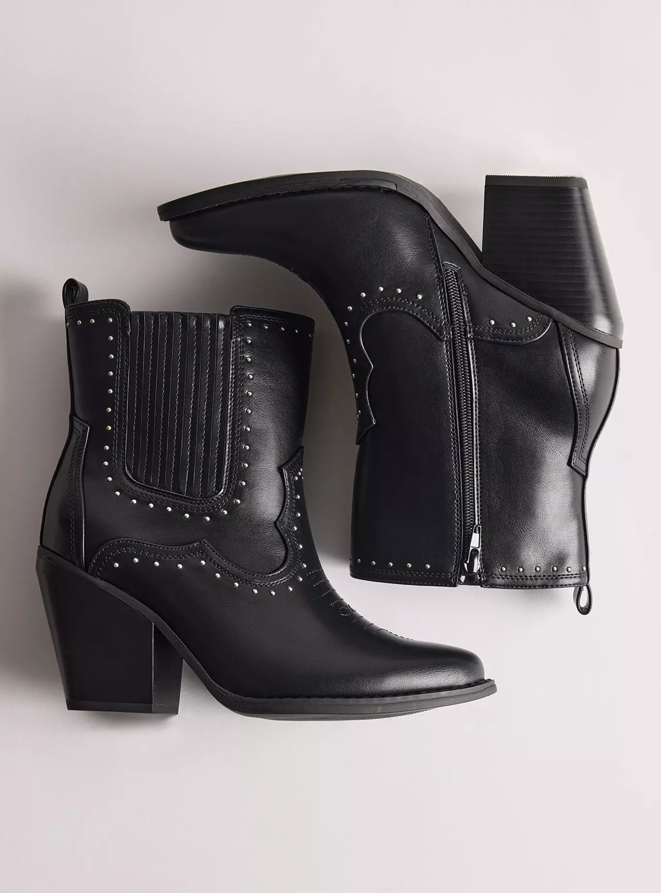 Studded Western Heel Bootie (WW) | Torrid (US & Canada)