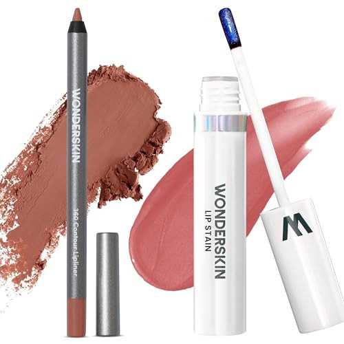Wonderblading Lip Stain Peel Off Masque (Whimsical) with 360 Contour Lipliner (Saddle) | Amazon (US)