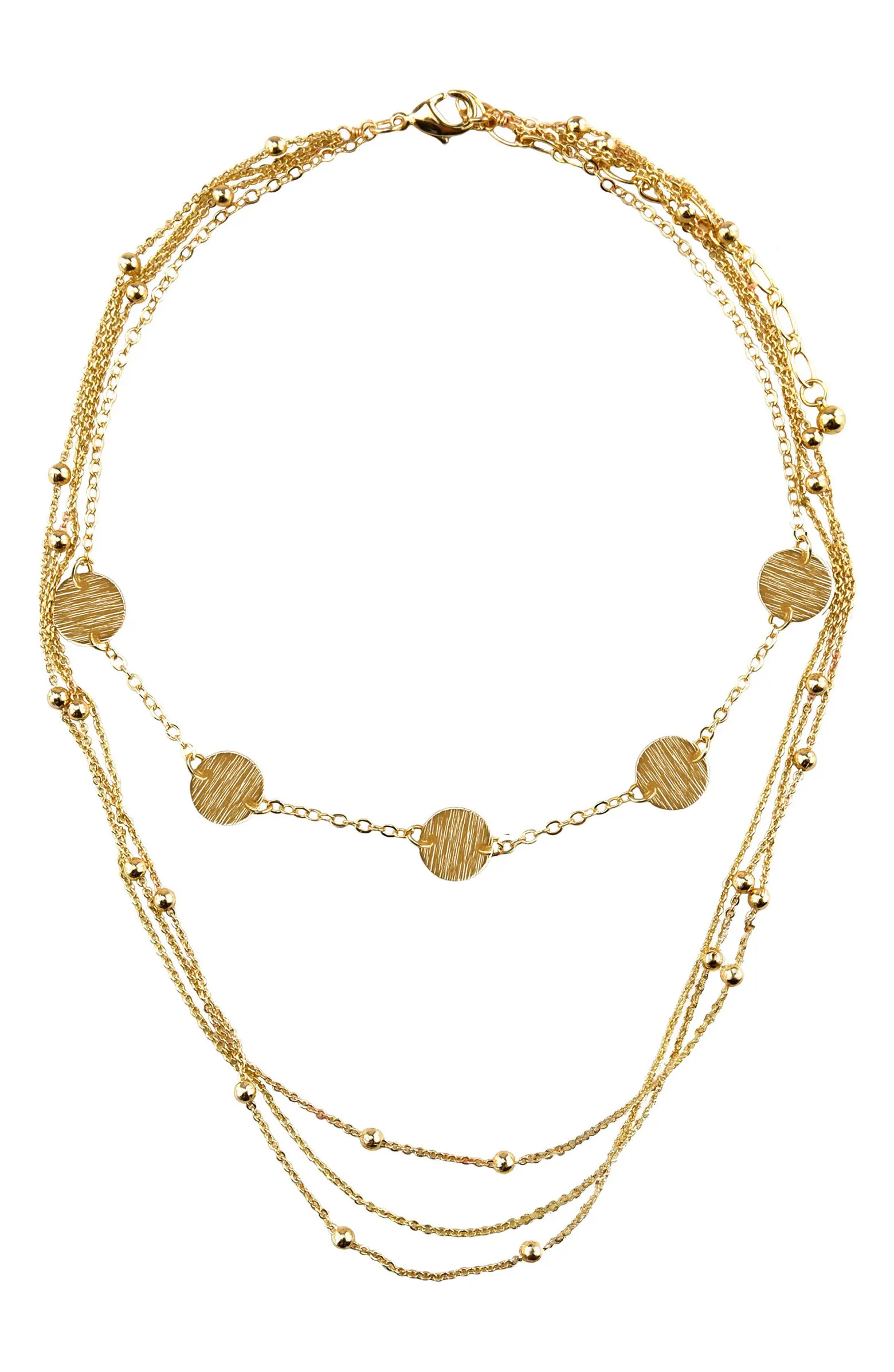 Textured Disc Layered Necklace | Nordstrom
