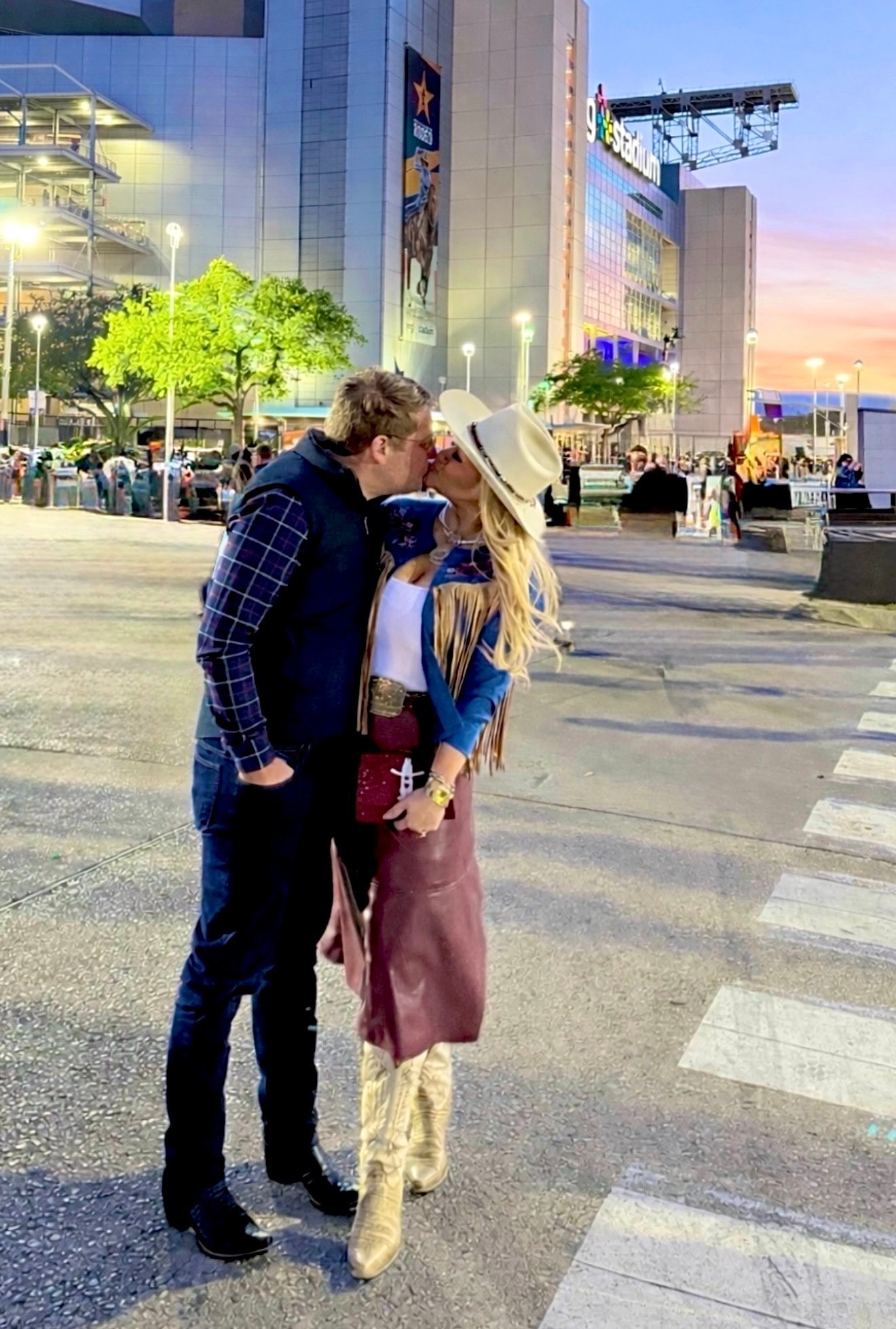 Date night outfit with my cowboy called for a killer skirt-leather is the ultimate rodeo vibe! 

#LTKootd