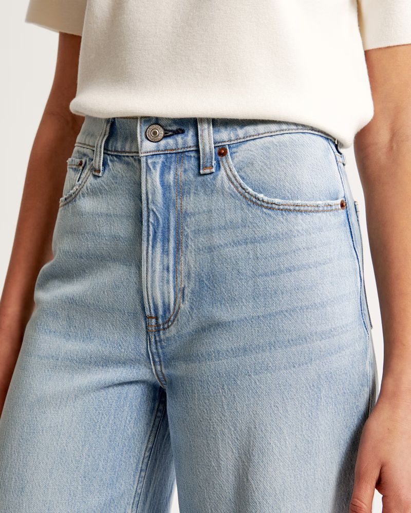 Women's High Rise Wide Leg Jean | Women's Bottoms | Abercrombie.com | Abercrombie & Fitch (US)