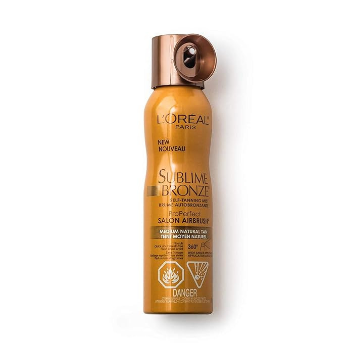 L'Oreal Paris Skincare Sublime Bronze Self Tanning Mist, Medium to Natural Spray tan, 4.6 oz. | Amazon (US)