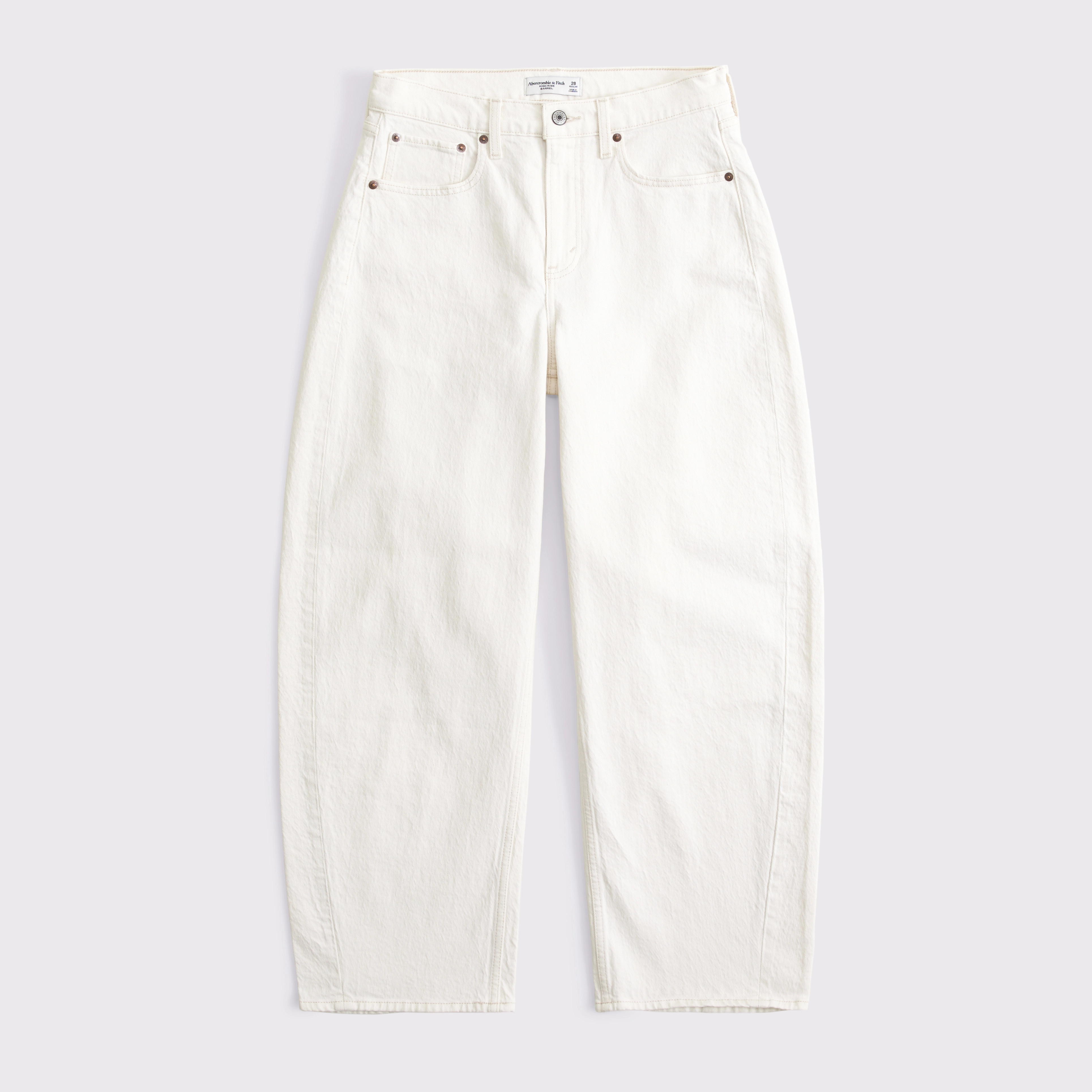 High Rise Barrel Jean | Abercrombie & Fitch (US)