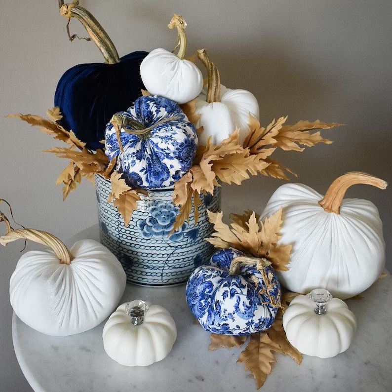 Chinoiserie Pumpkin With Real Stem - Etsy | Etsy (US)