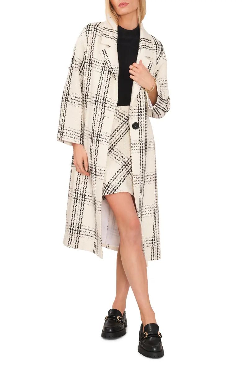 Vince Camuto Plaid One-Button Coat | Nordstrom | Nordstrom