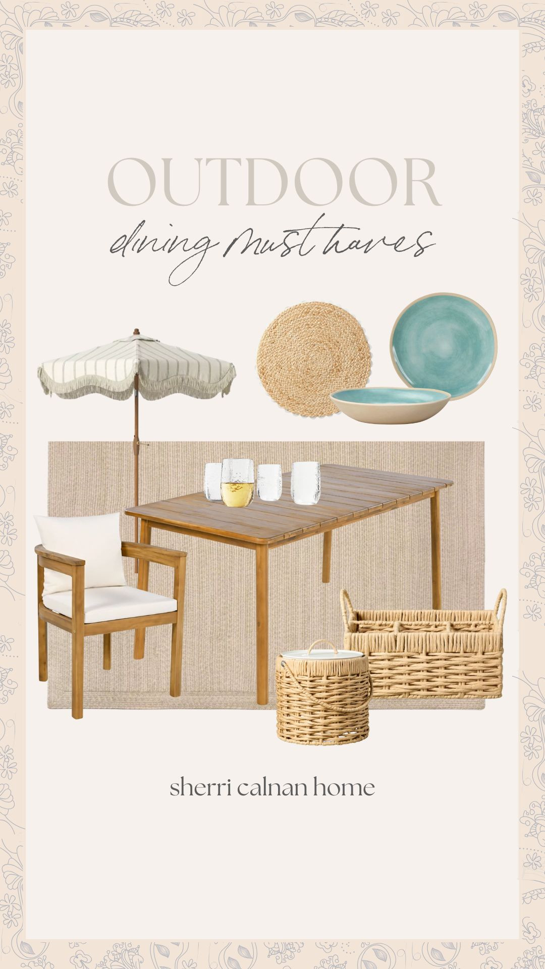 Outdoor Dining Must Haves

target outdoor, beige patio inspo, coastal patio inspo. coastal outdoor dining, outdoor dining essentials, woven outdoor, blue outdoor, sherri calnan home 

 

#LTKSummerEdit #LTKHome #LTKStyleTip