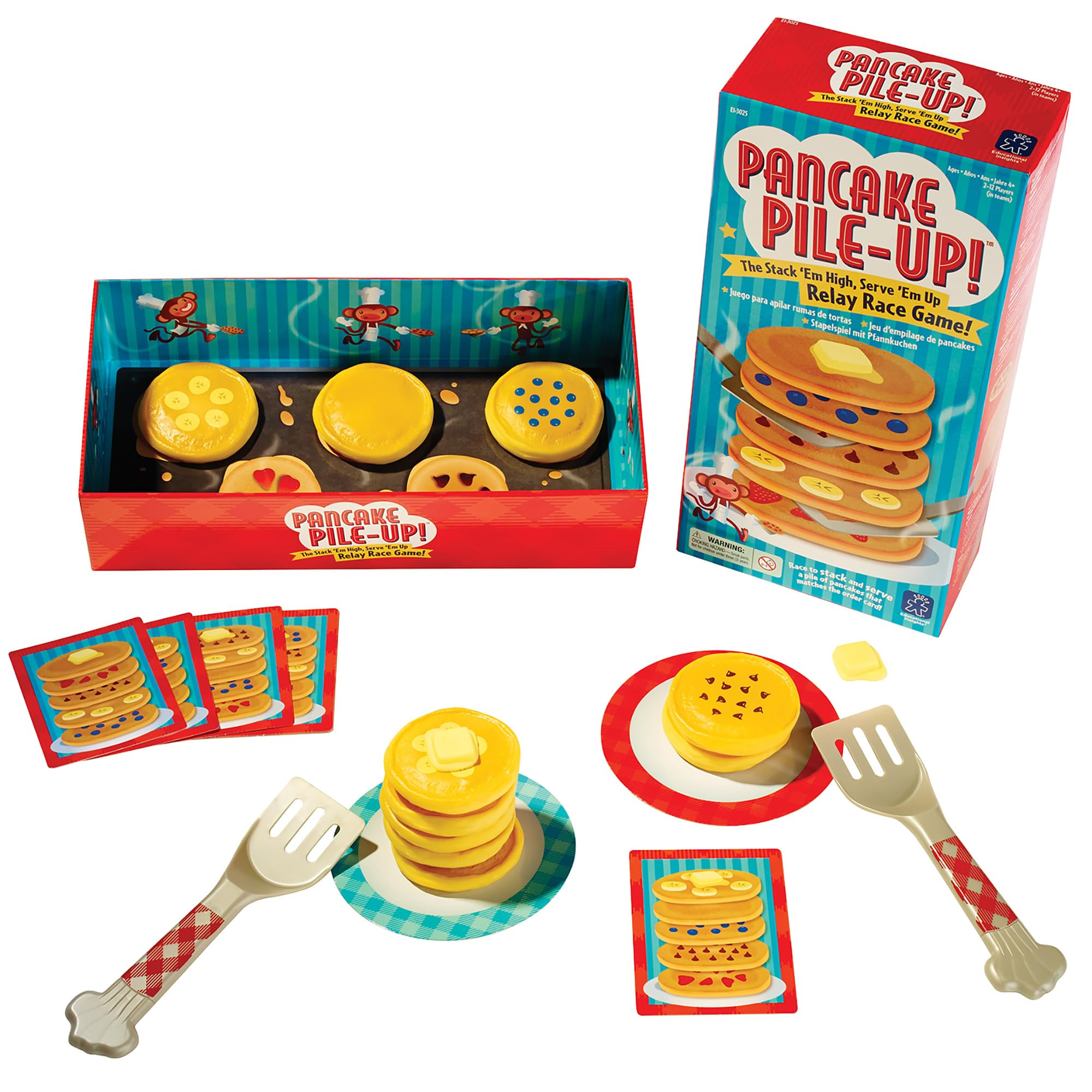 Educational Insights Pancake Pile-Up, Sequence Relay Board Game for Preschoolers, For 2-4 Players... | Amazon (US)