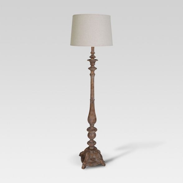 Turned Polywood Double Socket Floor Lamp - Threshold™ | Target