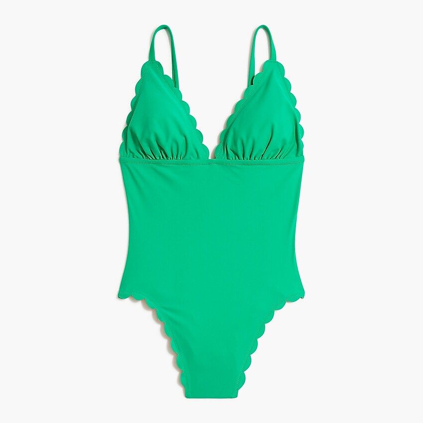 Scalloped one-piece swimsuit | J.Crew Factory