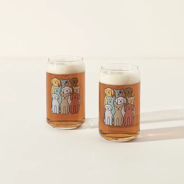 Dogs on Dogs Glasses - Set of 2 | UncommonGoods