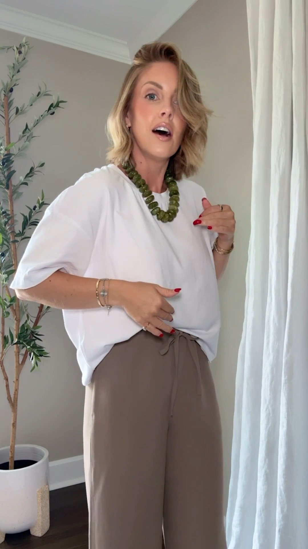 Wearing Small top (should have gotten the XS) / XS Regular pants / gold sandals

Amazon fashion, casual outfits, statement necklace, Amanda west, almost_readyblog

#LTKootd #LTKPetite #LTKOver40
