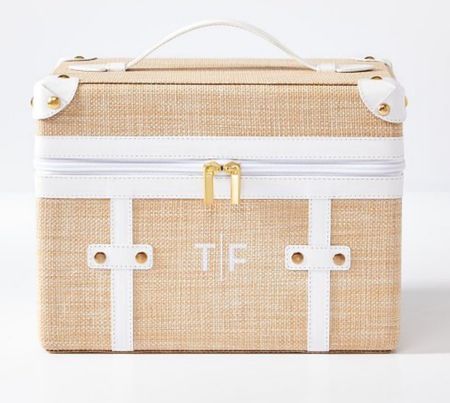 Mark and Graham Montauk Raffia Cosmetics Case.

Taking inspiration from yachting expeditions and vintage train cases, but with modern functionality, the Montauk Cosmetics Case is a timelessly styled hard shell zippered case, with plenty of pockets and elastic slots for bottles, leather detailing and a touch of classic style

#LTKBeauty #LTKTravel #LTKStyleTip