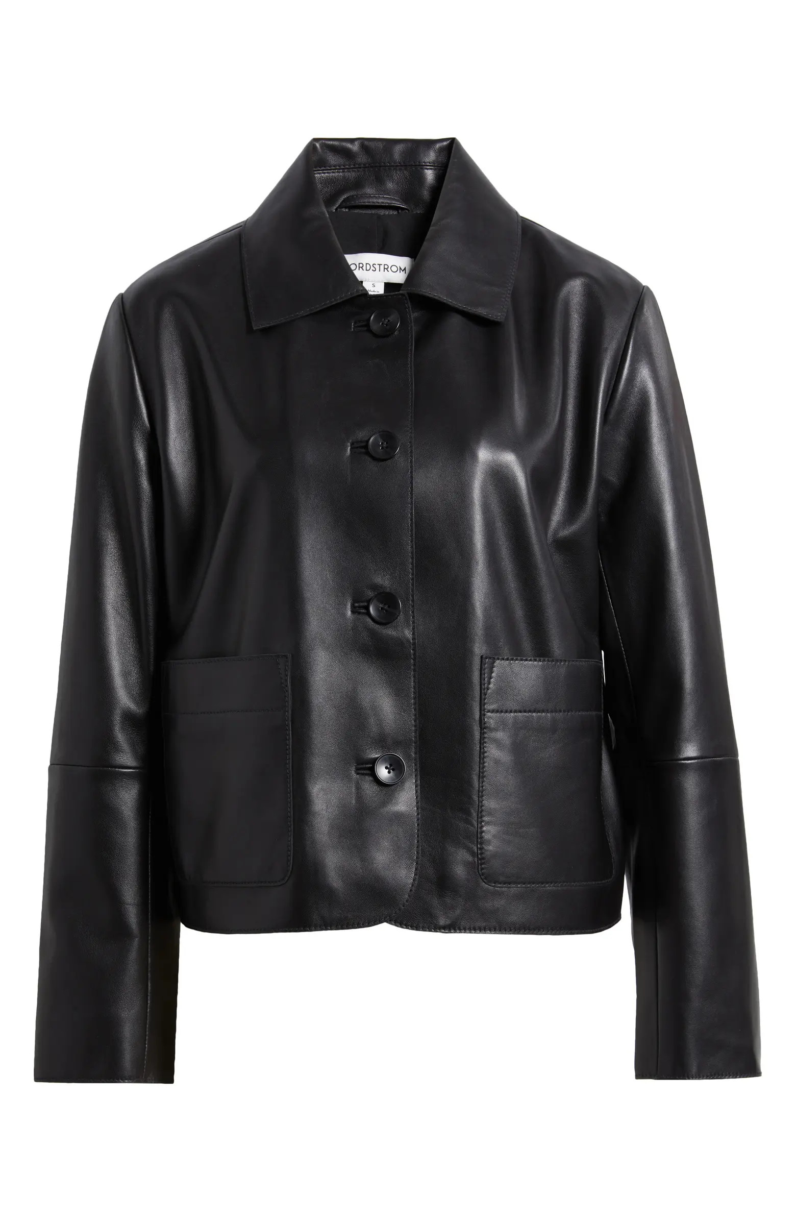 Nordstrom Crop Leather Jacket | Nordstrom | Nordstrom