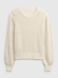 Shaker-Stitch Balloon Sleeve Sweater | Gap (US)