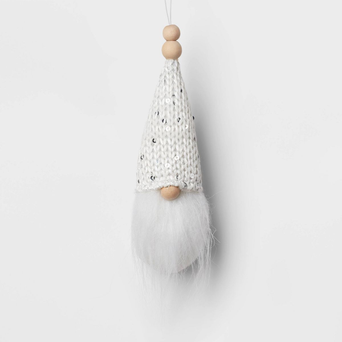 Fabric Gnome Wearing Knit Hat Christmas Tree Ornament White - Wondershop™ | Target