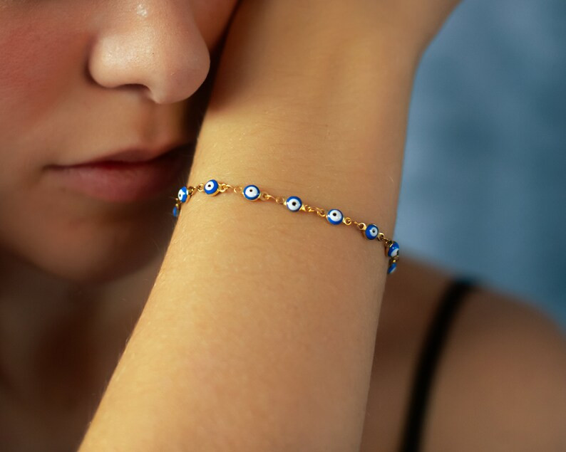 Bead Evil Eye Bracelet Wish Protection Bracelet Pearl Good - Etsy | Etsy (US)