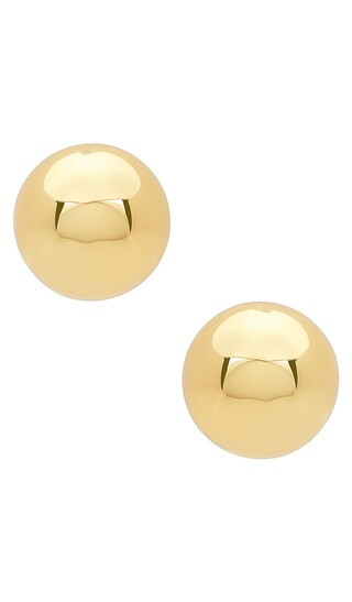 Lele Sadoughi Dome Button Earrings in Metallic Gold. | Revolve Clothing (Global)