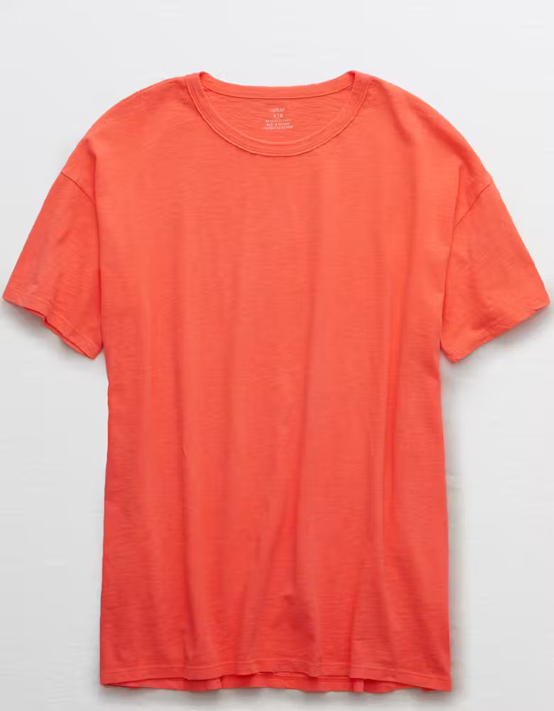 Aerie Boyfriend Distressed Oversized T-Shirt | American Eagle Outfitters (US & CA)