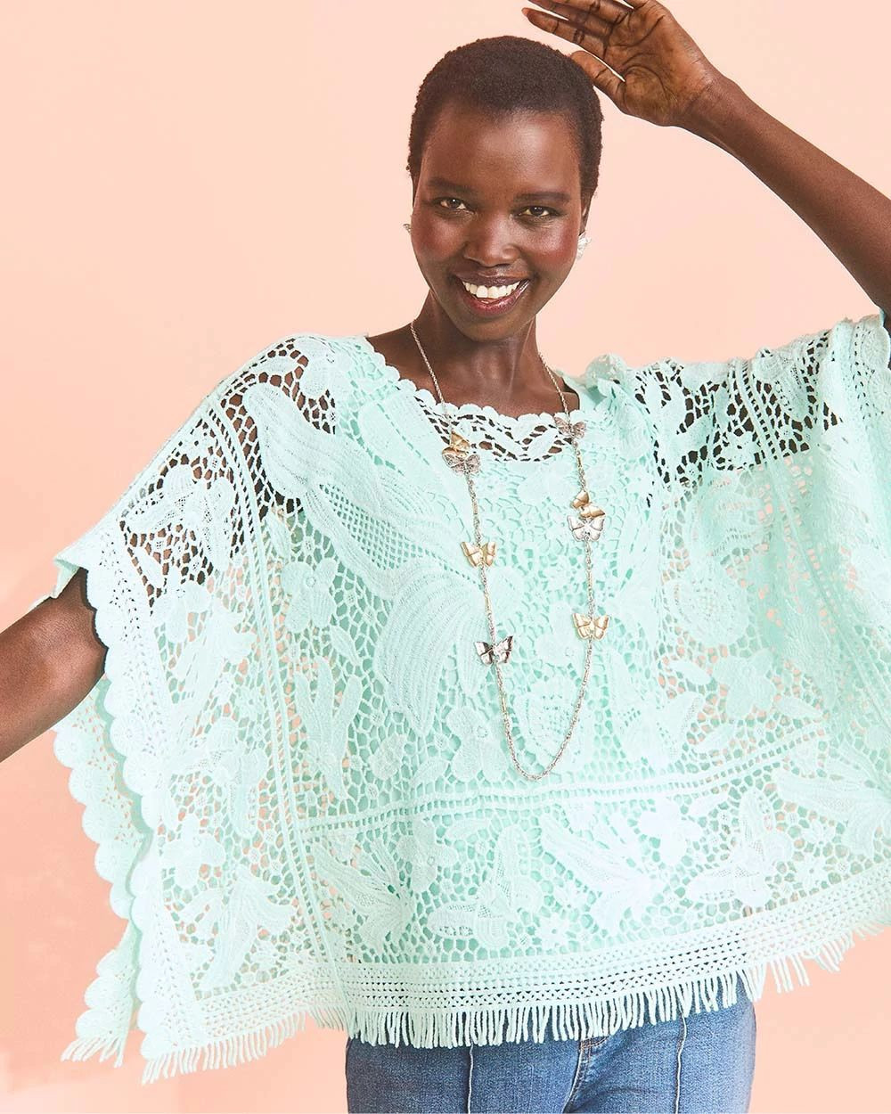 Lace Crochet Poncho | Chico's