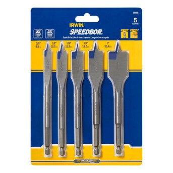 IRWIN 5-Piece x 6-in Woodboring Spade Drill Bit Set | Lowe's