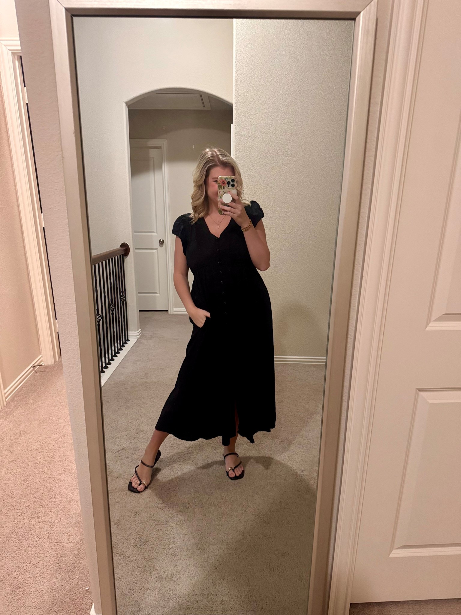 Church outfit!
Sizing:
Size small (size down if in between)

midi dress. church outfit. black dress. Sunday outfit. mom outfit  

#LTKootd #LTKmomlife
