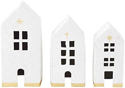 Mud Pie Gold House Set, Paper Mache Table Sitters | Amazon (US)