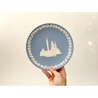 Limited Edition Jasperware Wedgewood Christmas Plate 1970 Dual Colored 8"" with Original Box | Etsy (US)