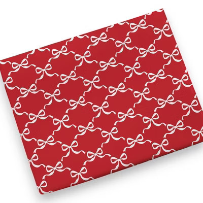 Personalization Mall Christmas Bow Wrapping Paper Roll - 18ft Roll | Target