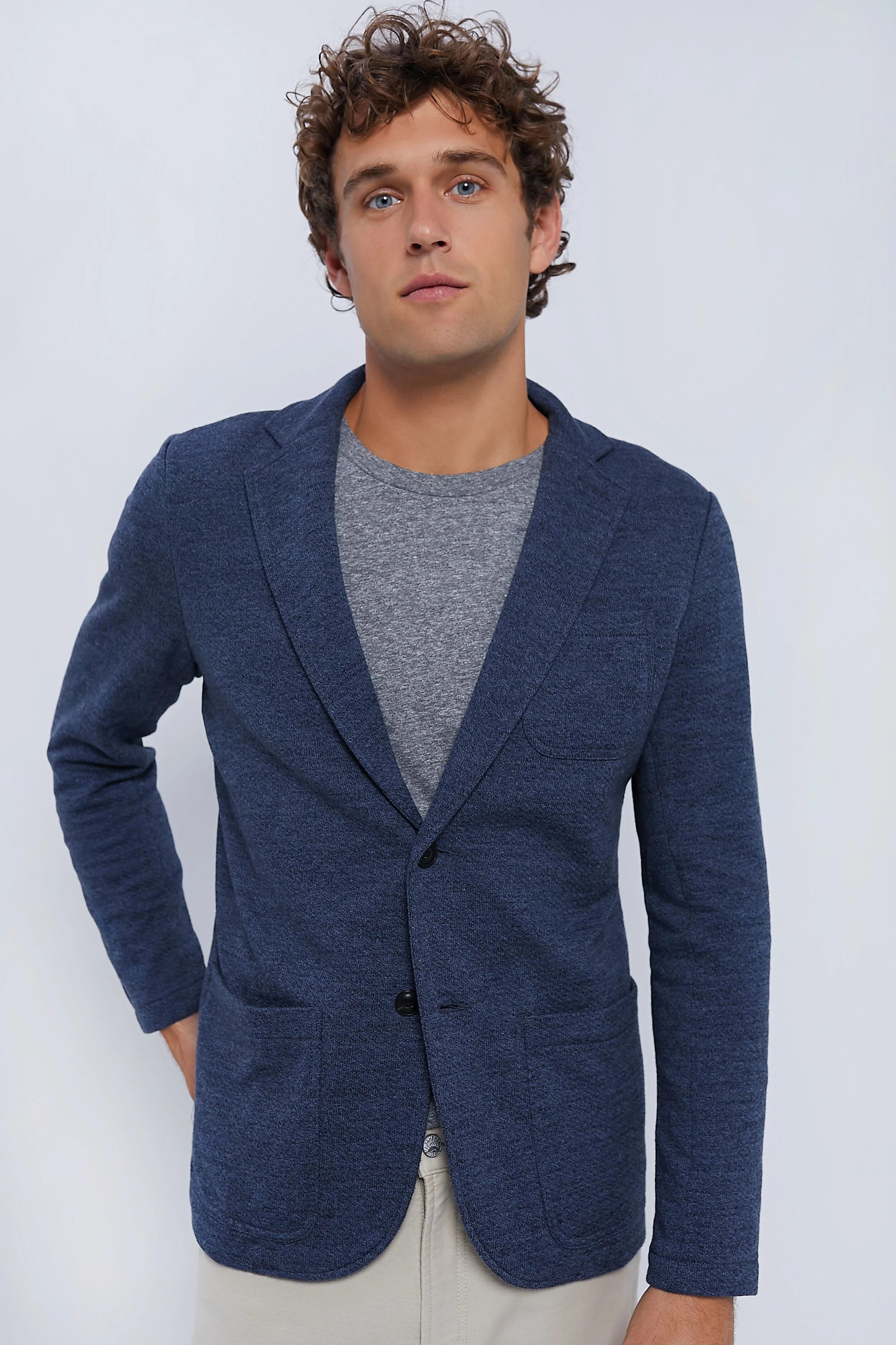Deep Navy Inlet Knit Blazer | Tuckernuck (US)
