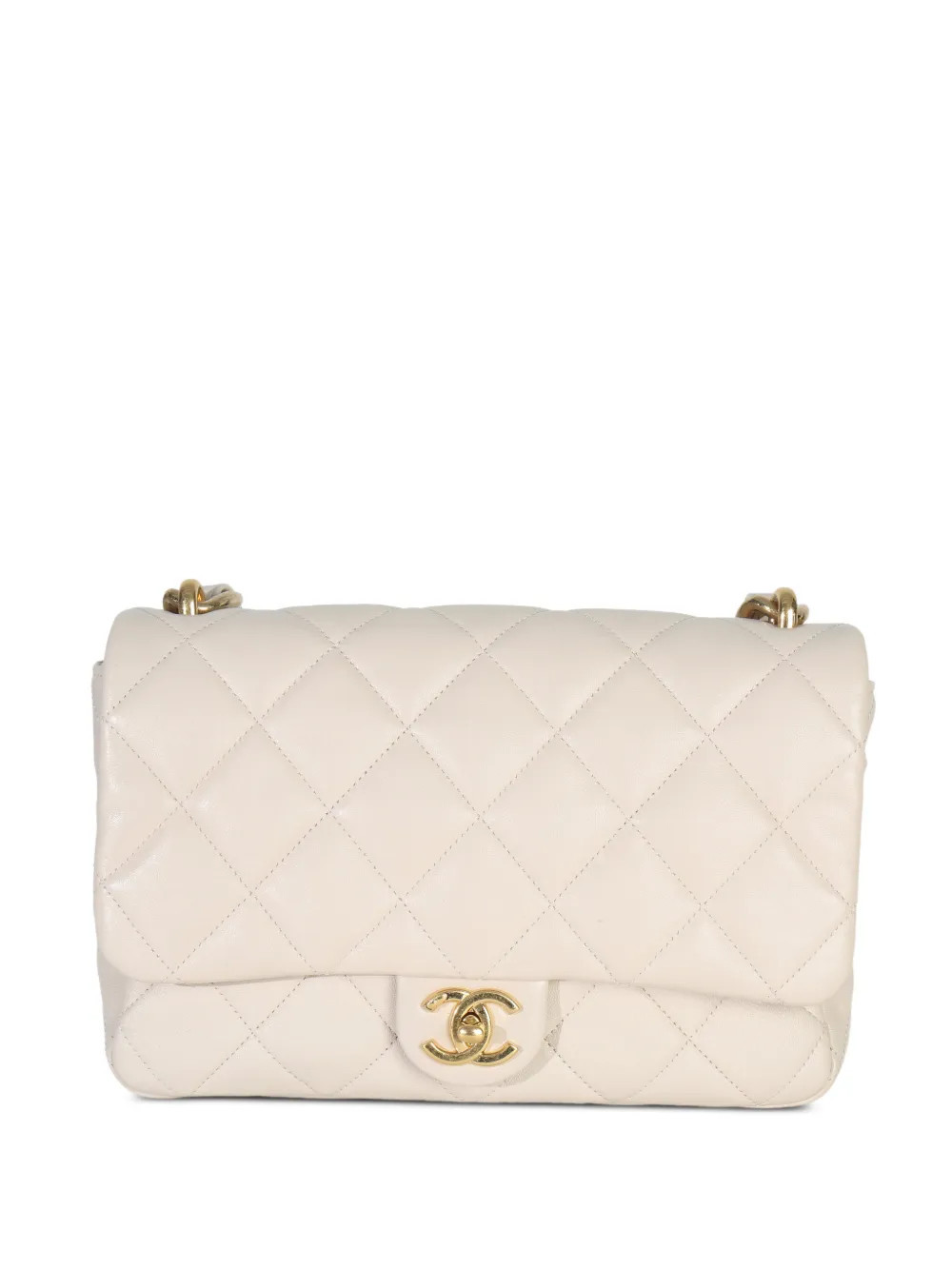CHANEL Pre-Owned 2021-2025 large Funky Town Flap quilted lambskin shoulder bag - Neutrals | Farfetch Global