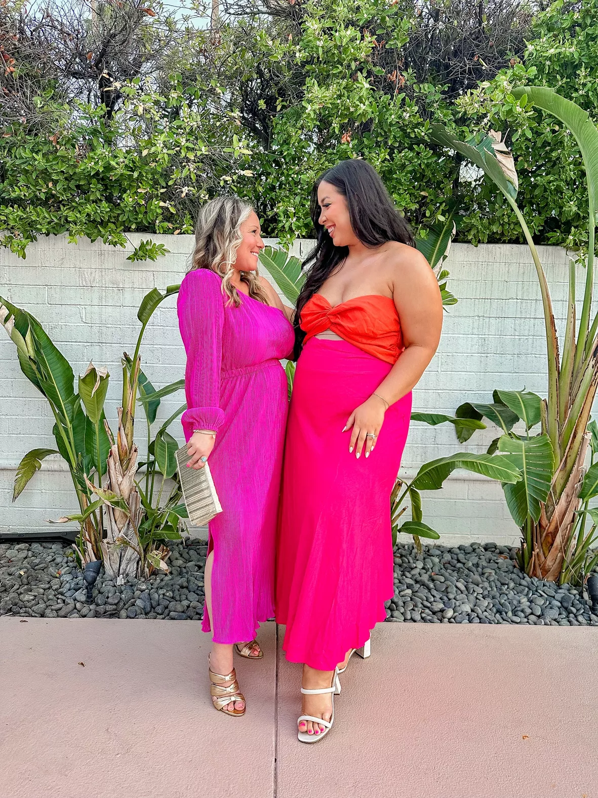 fuschia wedding guest dress Leely Women Fuchsia Satin Sheath Cold Shoulder Wedding Party Dress 93 cm) SIZES XS size One Shoulder Bridesmaid Dress Fuchsia
