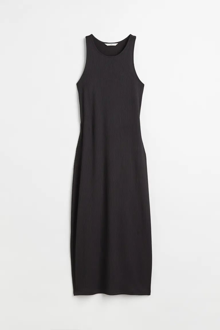 Ribbed open-backed dress | H&M (US)